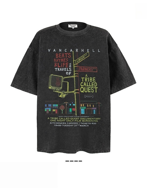 Liber Summer Neutral Printed Pattern T-shirts