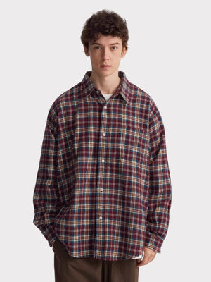 Plaid Loose Long-sleeved Shirt