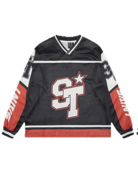 ST V-Ausschnitt Puck bedruckte T-Shirts