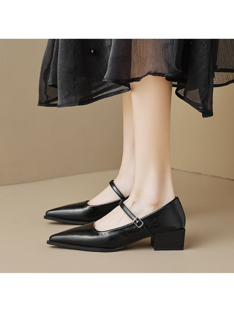 Liber Spring and Autumn Metallic Women's Mary Jane Shoes