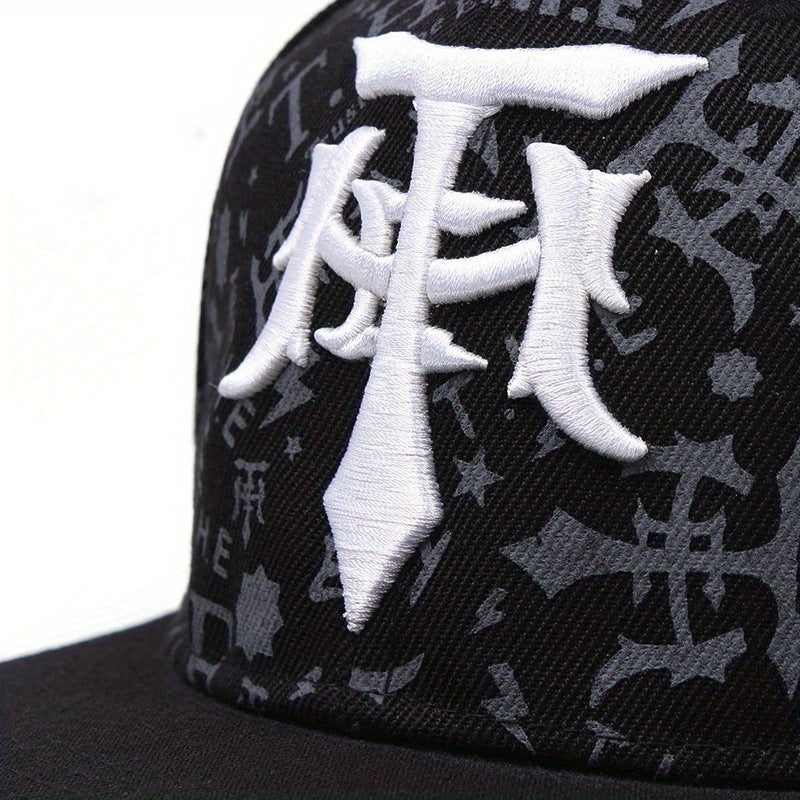Hip-hop Embroidery Hip Hop Flat-brimmed Hat Baseball Caps