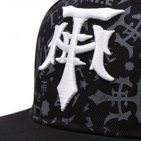 Hip-hop Embroidery Hip Hop Flat-brimmed Hat Baseball Caps