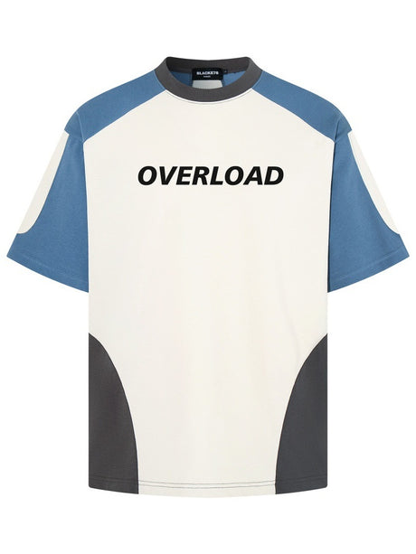 Color-blocked Splicing Loose-fit Leisure T-shirts