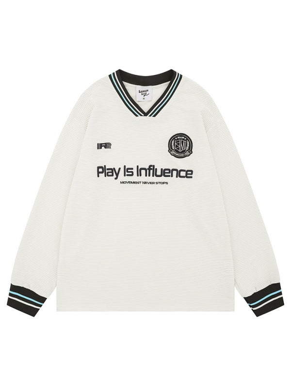 Liber Autumn Men's Embroidery Letter T-shirts