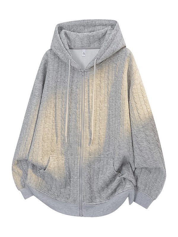 Liber Autumn Neutral wear Jacquard Solid Color Sweatshirts&Hoodies