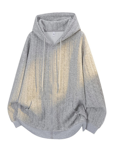 Liber Autumn Neutral wear Jacquard Solid Color Sweatshirts&Hoodies