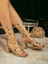 Strappy Women's High-heeled Sandals