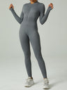Seamless Yoga Sports High Strength Zipper Long Sleeve Tight Fit Thread Bodysuit