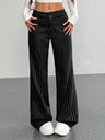 Slim Fit Stripes Trumpet Pants