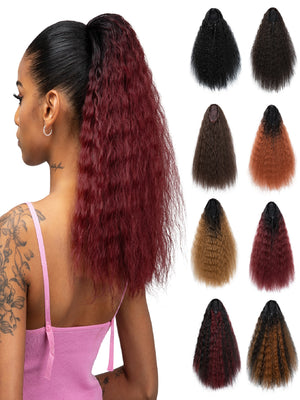Small Curly Ponytail Synthetic Fiber Drawstring Braid High-temperature Silk Wig