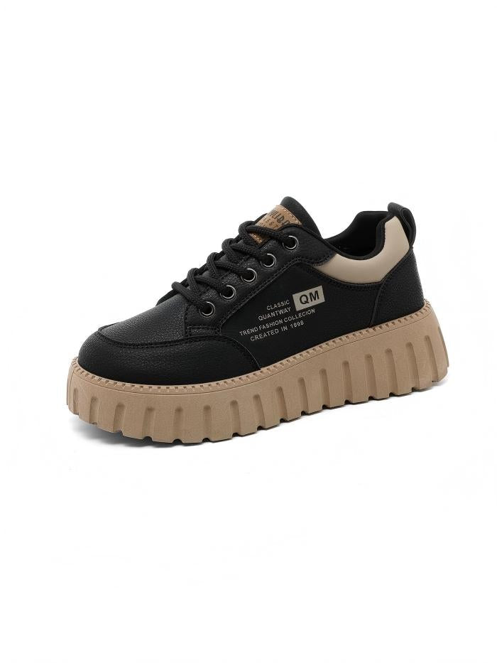 Colorblock Thick-Sole Women's Casual Sneakers