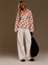 Fleece Floral Fashion Warm Fleece Sweatshirt