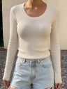 100% Wool Crew Neck Long-Sleeve Sweater