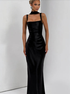 Eng anliegende, hüftbetonte Maxikleider mit Schleife für Partys