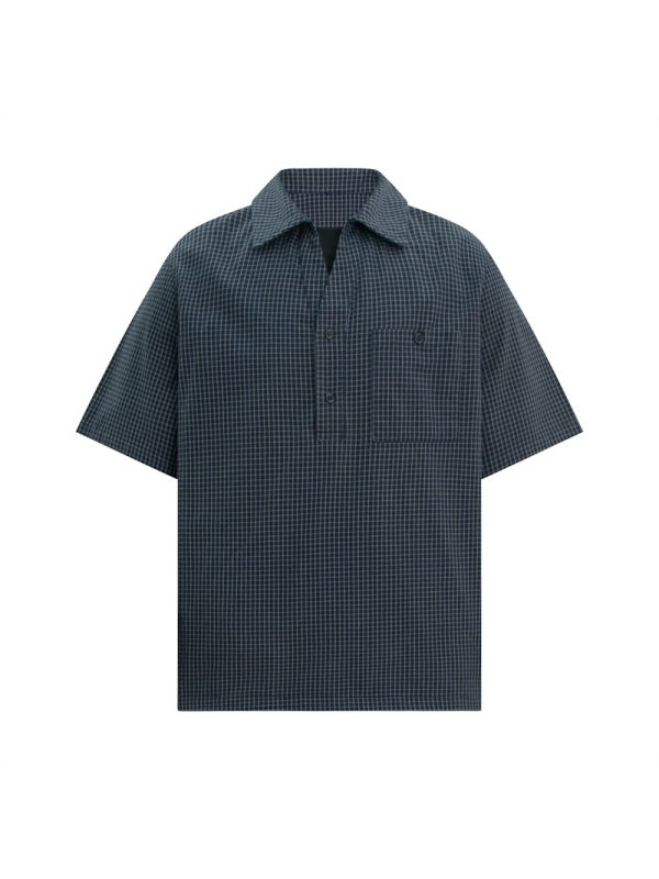 Plaid Layered-look Polo Shirt