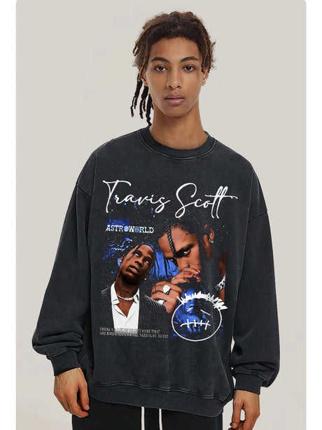 Liber Autumn Neutral wear Ribbed hem Figure Sweatshirts&Hoodies