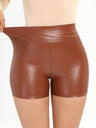 PU Leather High-waisted Hip-hugging Sexy Shorts