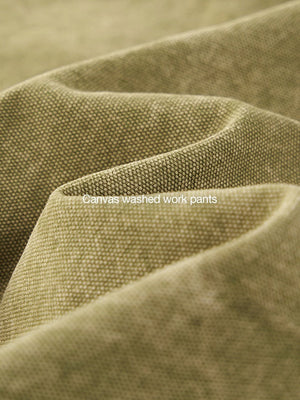 Canvas Washing Water Retro Old Deconstruction Work Casual Pants
