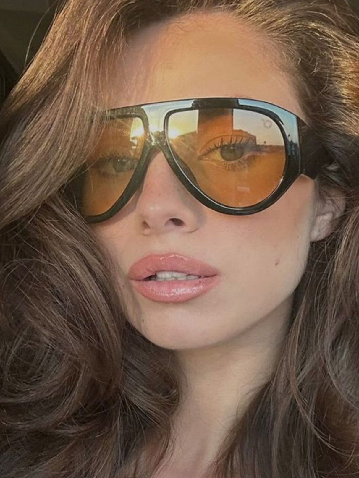 Large-framed Leopard-print Aviary-shaped Sunglasses