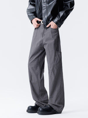 Distressed Patchwork Cargo Trousers