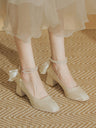 Bow-tie Satin High Heels