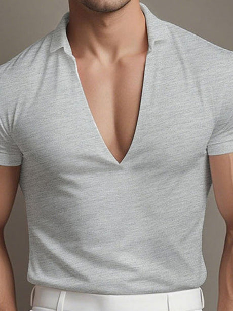 Leisure V-neck Comfort Breathable T-shirts