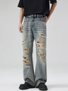 Hiphop Distressed Heavy Industry Hole Jeans