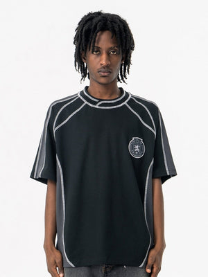 Liber Summer Men's Solid Color Letter T-shirts