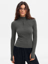 Half-zip Hooded Knit Sweater, Stylish And Suitable For Commuting, Slim Fit, Long Sleeves.