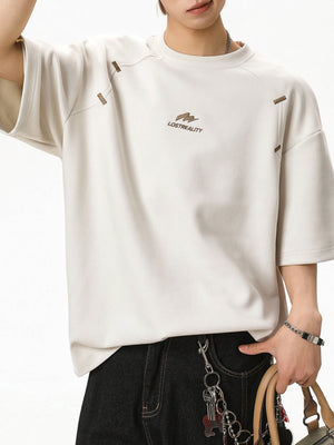 【EXPÉDITION NORMALE】T-shirts patchwork imprimés color-block