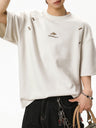 【EXPÉDITION NORMALE】T-shirts patchwork imprimés color-block