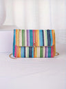 Colorful Straw Crossbody Bag For Vacation