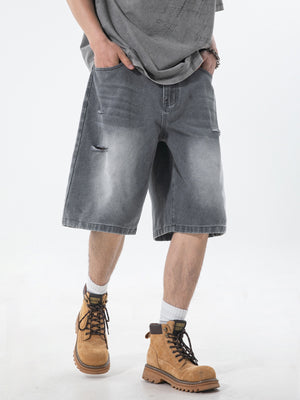 Hole Denim Five Points Shorts