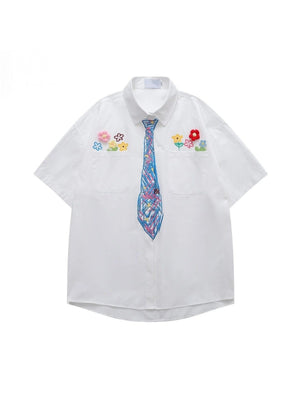 Hand-drawn Ties Shirts
