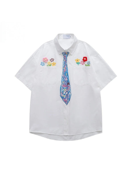 Hand-drawn Ties Shirts