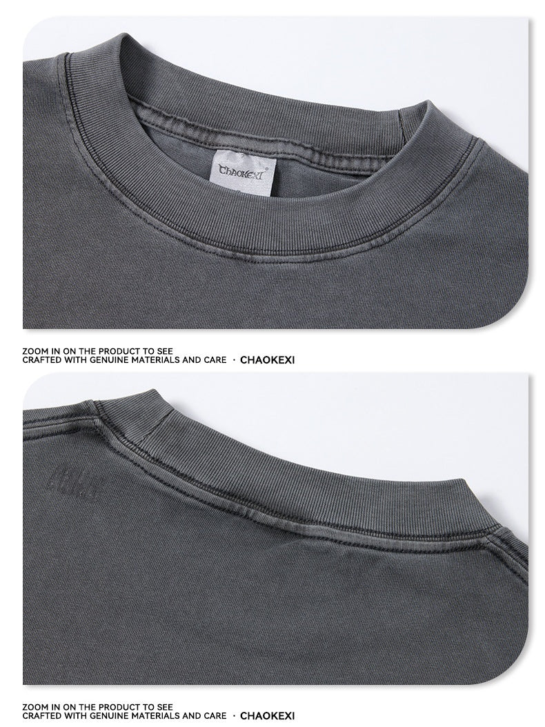 Retro Loose-fit Wear And Tear Boxy T-shirts