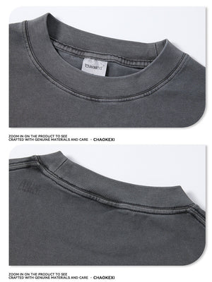 Retro Loose-fit Wear And Tear Boxy T-shirts