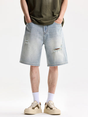 Hole Denim Shorts