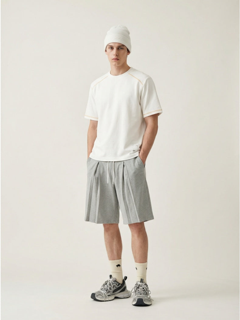 【EXPÉDITION NORMALE】T-shirt de sport à manches courtes, coupe ample et color-block