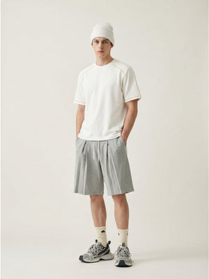 【EXPÉDITION NORMALE】T-shirt de sport à manches courtes, coupe ample et color-block