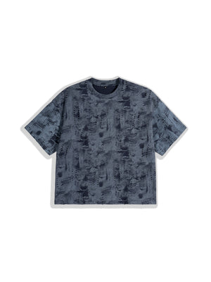 Loose-fit Cropped Denim Style T-shirts