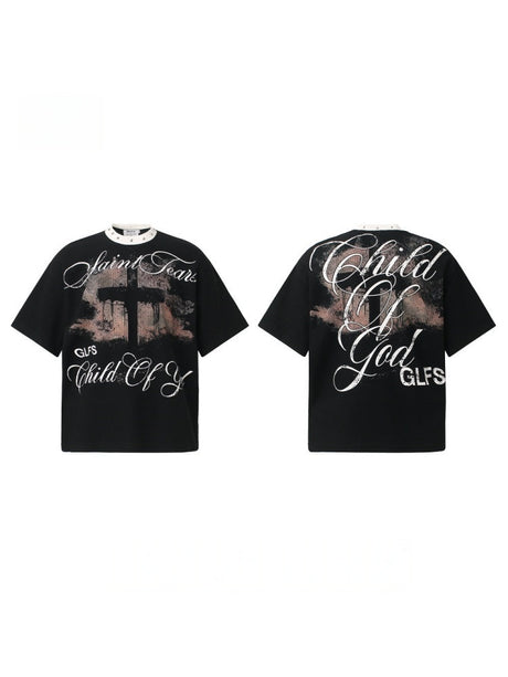 Cross Studs Rock T-shirts