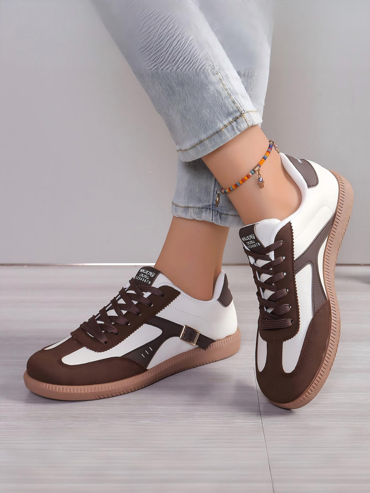 Retro Color-blocked German Training Shoes And Sneakers