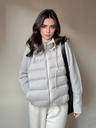 Hooded And Lightweight Cotton-padded Jacket Knitted Sleeves Splicing Short Fake Two Pieces Cotton Clothes