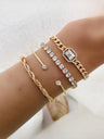 Diamond-encrusted Bracelet Set