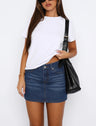 Fashionable And Casual Denim Mini Skirt