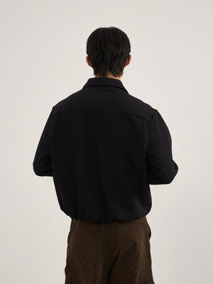 Minimalism High Intelligence Cleanfit Commuting Solid Color Shirt