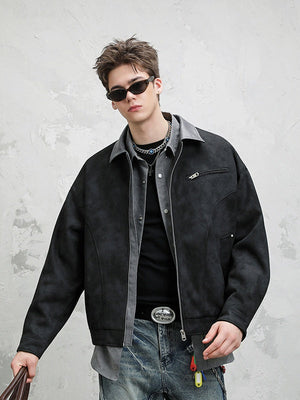 Retro Barn Wind High Street All-match Lapel Flight Jacket