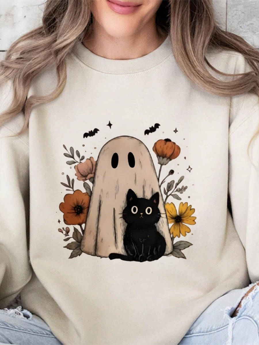 Halloween Pullover Printed Sweatshirt