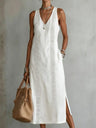 Lace Solid Color Midi Dress
